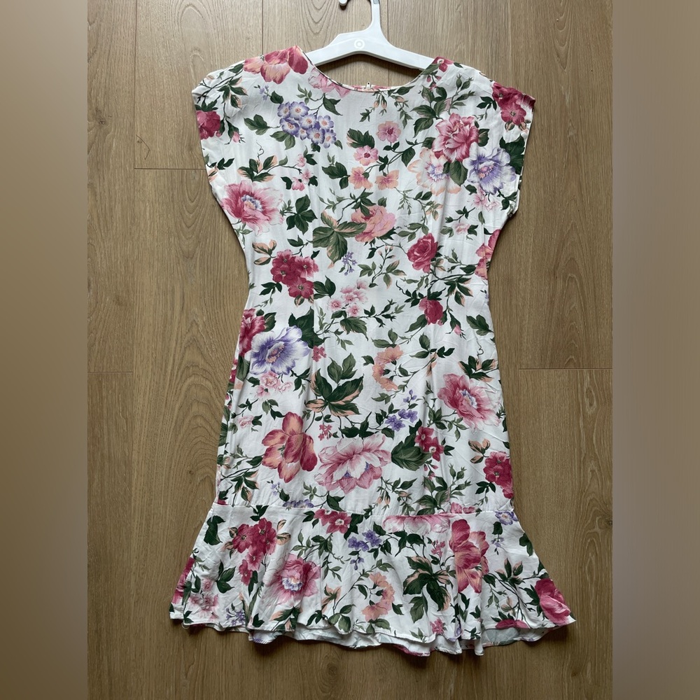 Vintage Sheri Martin Petites Floral Sleeveless Mini Fit & Flare Dress Size 6